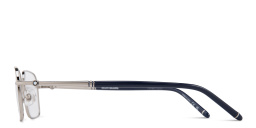 Shop MONTBLANC Rectangle Eyeglasses in Silver online.
