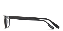 Shop MONTBLANC Wide Rectangle Eyeglasses in Black online.