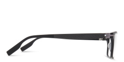 Shop MONTBLANC Wide Rectangle Eyeglasses in Black online.