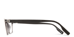 Shop MONTBLANC Wide Rectangle Eyeglasses in Grey online.