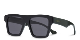 Shop GUCCI Square Sunglasses in Black online.