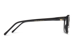 Shop GUCCI Rectangle Eyeglasses in Black online.