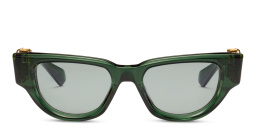 Shop VALENTINO Cat-Eye Sunglasses in Transparent Green online.