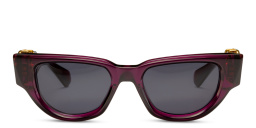 Shop VALENTINO Cat-Eye Sunglasses in Transparent Purple online.