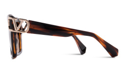 Shop VALENTINO Oversized Square Sunglasses in Brown online.