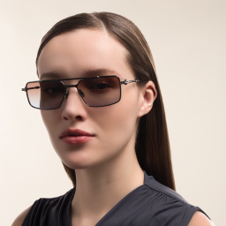 Shop VALENTINO Unisex Aviator Sunglasses in Black online.