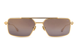 Shop VALENTINO Unisex Aviator Sunglasses in Gold online.