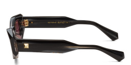 Shop VALENTINO Irregular Sunglasses in Black online.