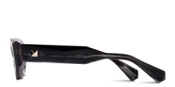 Shop VALENTINO Irregular Sunglasses in Black online.