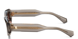 Shop VALENTINO V-Tre Irregular Sunglasses in Transparent Grey online.