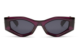 Shop VALENTINO Irregular Sunglasses in Purple online.