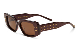 Shop VALENTINO Cat-Eye Sunglasses in Bordeaux online.