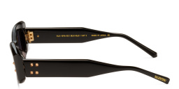 Shop VALENTINO Rectangle Sunglasses in Black online.