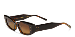 VALENTINO Rectangle Sunglasses in Brown – Product Photo 2