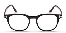 TOM FORD Round Eyeglasses in Shiny Black – Product Photo 1