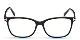 TOM FORD Square Eyeglasses in Shiny Black – Product Photo 1