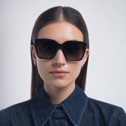 Shop SAINT LAURENT Cat-Eye Sunglasses in Black online.