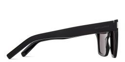 تسوق نظارات شمسية مربّعة للجنسين سان لوران بلون أسود أونلاين.