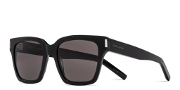 Shop SAINT LAURENT Unisex Square Sunglasses in Black online.