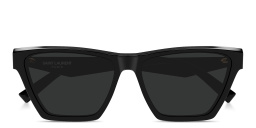 SAINT LAURENT YSL Logo Cat-Eye Sunglasses in Shiny Black – Product Photo 1