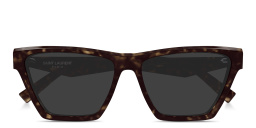 SAINT LAURENT YSL Logo Cat-Eye Sunglasses in Havana – Product Photo 1