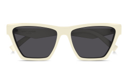 SAINT LAURENT YSL Logo Cat-Eye Sunglasses in Ivory – Product Photo 1