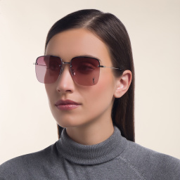 SAINT LAURENT Round Sunglasses in Beige – Product Photo 6