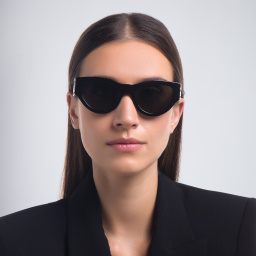 SAINT LAURENT Cat-Eye Sunglasses in Black – Product Photo 5