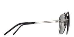 SAINT LAURENT Unisex Half-Rim Aviator Sunglasses in Silver – Product Photo 4