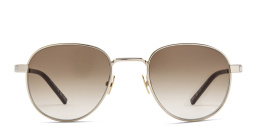 SAINT LAURENT Unisex Round Sunglasses in Gold – Product Photo 1