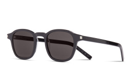 Shop SAINT LAURENT Round Sunglasses in Black online.