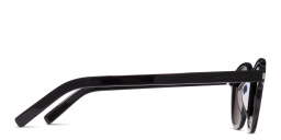 Shop SAINT LAURENT Round Sunglasses in Black online.