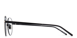Shop SAINT LAURENT Unisex Round Eyeglasses in Black online.