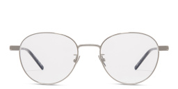 Shop SAINT LAURENT Unisex Round Eyeglasses in Silver online.