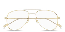 Aviator Eyeglasses من سان لوران بلون ذهبي - صورة المنتج 1