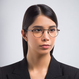 SAINT LAURENT Unisex Round Eyeglasses in Black – Product Photo 5
