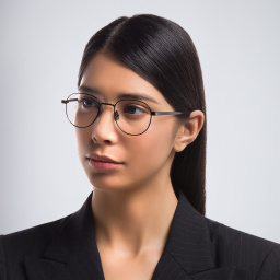 SAINT LAURENT Unisex Round Eyeglasses in Black – Product Photo 6