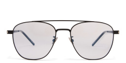 Shop SAINT LAURENT Unisex Aviator Eyeglasses in Grey online.