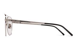 Shop SAINT LAURENT Unisex Aviator Eyeglasses in Silver online.