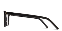 Shop SAINT LAURENT Square Eyeglasses in Black online.