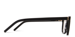 Shop SAINT LAURENT Square Eyeglasses in Black online.
