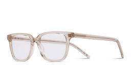 Shop SAINT LAURENT Square Eyeglasses in Nude online.