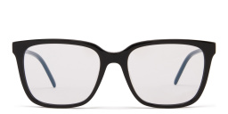 Shop SAINT LAURENT Square Eyeglasses in Black online.