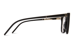 Shop SAINT LAURENT Square Eyeglasses in Black online.