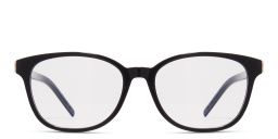 Shop SAINT LAURENT Square Eyeglasses in Black online.
