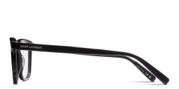 تسوق نظارات طبية بإطار مستطيل واسع سان لوران بلون أسود أونلاين.