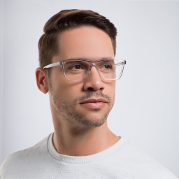 Shop SAINT LAURENT Wide Rectangle Eyeglasses in Grey online.