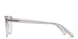 Shop SAINT LAURENT Wide Rectangle Eyeglasses in Grey online.