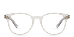 Shop SAINT LAURENT Unisex Round Eyeglasses in Beige online.