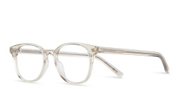 Shop SAINT LAURENT Unisex Round Eyeglasses in Beige online.